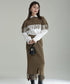 Fringe Knit Cape & Skirt Co-ord